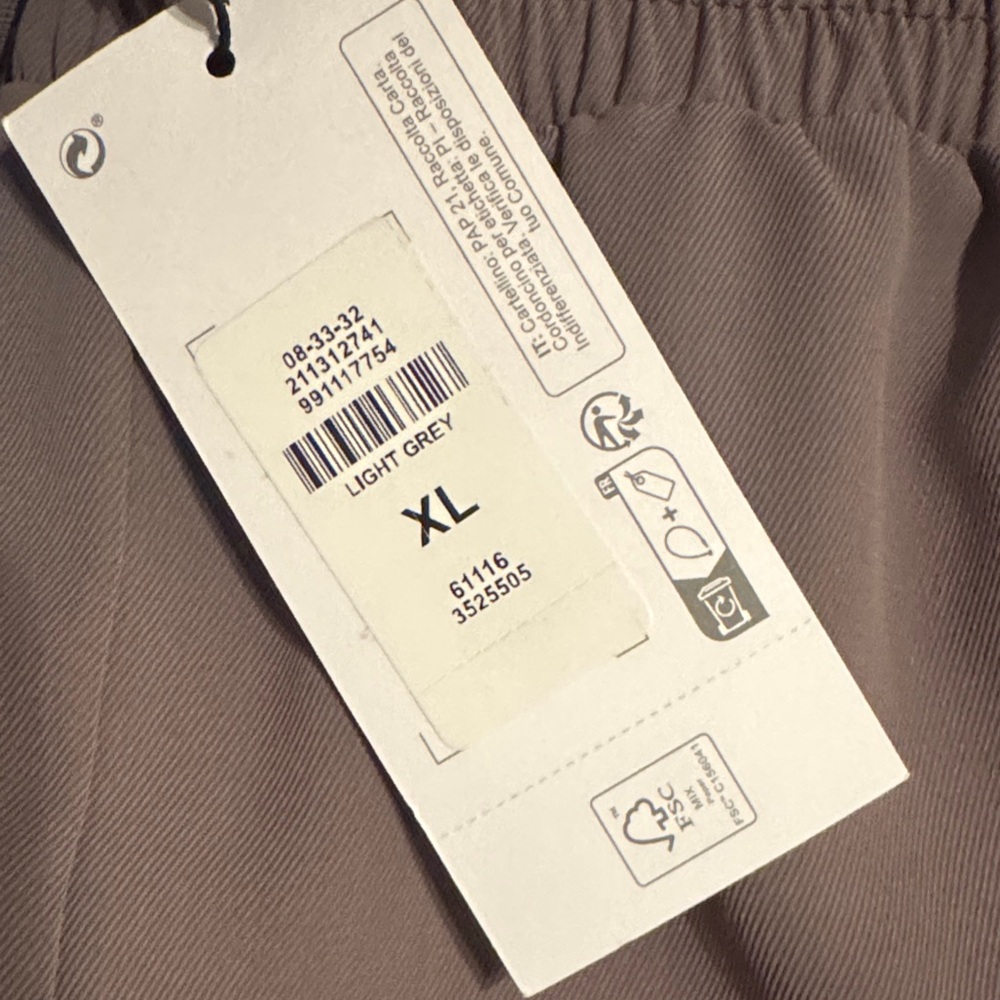 Primark Women's Gray Wide Leg Pants with White Stripe - Picture 3 of 6